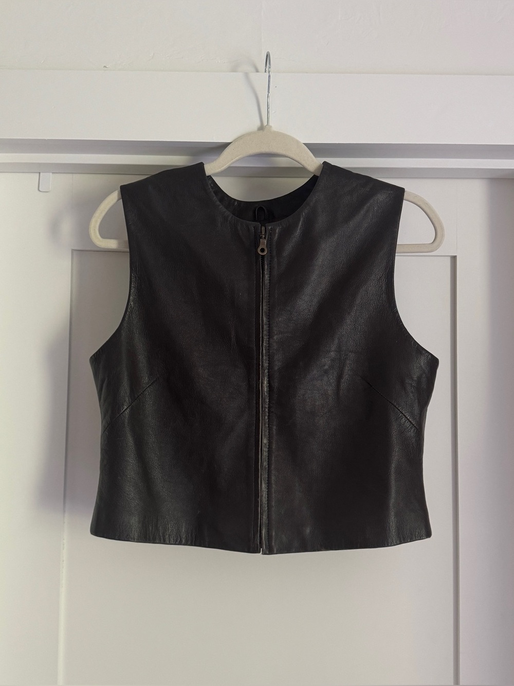 Vintage 100% Leather Vest M